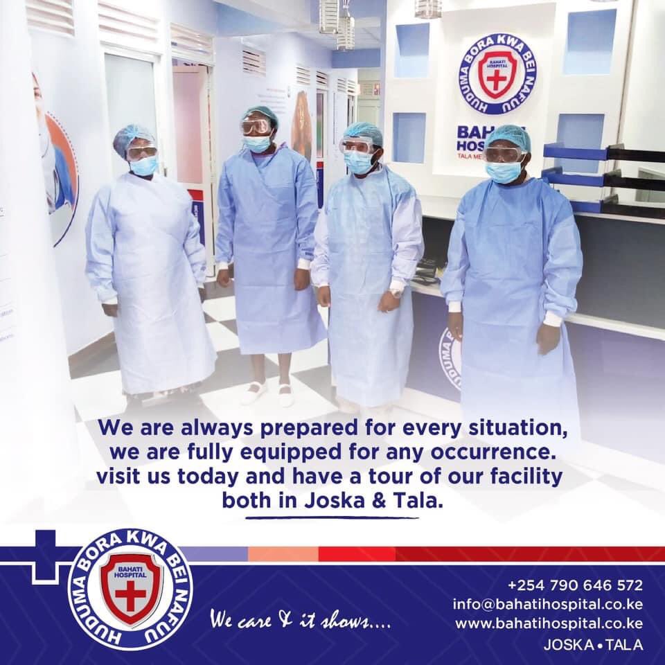 At Bahati hospital, our business is taking care of you, we have invested in modern equipment and our staff is adequately trained so as to offer the very best services. Reach us on 0790646572 for more information. 
#wecare #itshows