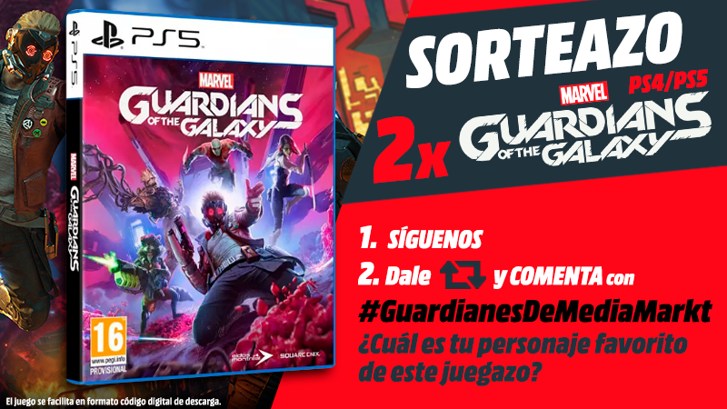 MediaMarktGames's tweet photo. 💥𝗦𝗢𝗥𝗧𝗘𝗔𝗠𝗢𝗦 2⃣ 𝗚𝘂𝗮𝗿𝗱𝗶𝗮𝗻𝘀 𝗢𝗳 𝗧𝗵𝗲 𝗚𝗮𝗹𝗮𝘅𝘆 para PS4/PS5🎇

✅Síguenos
✅Haz RT y comenta con #GuardianesDeMediaMarkt 
¿Cuál es tu personaje favorito de este juegazo?

Píllatelo👉  https://t.co/BUZUpiqof6
⏱️#Sorteo Hasta 28/10 https://t.co/dtU5XCxdpg