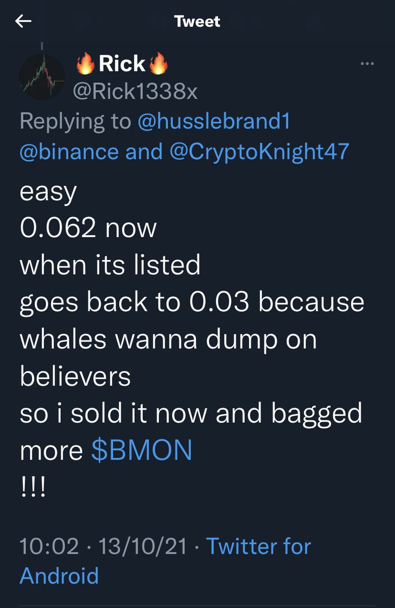 GoldenXTrader's tweet photo. This tweet did not end well. Oh well. More us Verasians $VRA #vratothemoon ๐ฏ
Remember โฆ@CryptoKnight47โฉ ?? https://t.co/vSGcuX3OTF