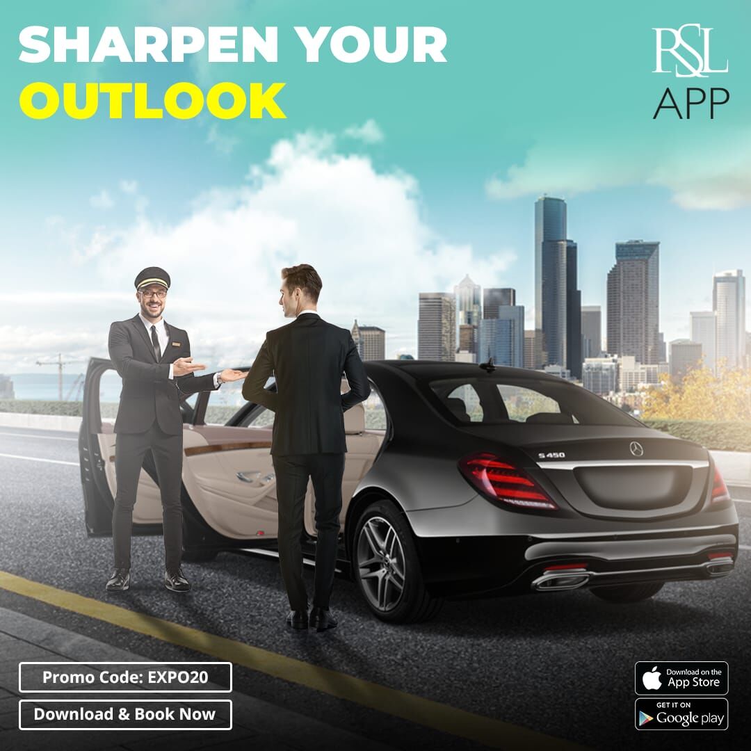RSL_App's tweet image. The RSL VIP ride is ready for a night on the town or an exhilarating getaway, sum up that with the professional drivers ready to give you a standout wherever you are heading. 

Install RSL App and book now. - bit.ly/3afTYGE. 

#expo2020  #businessride #exporide #taxito