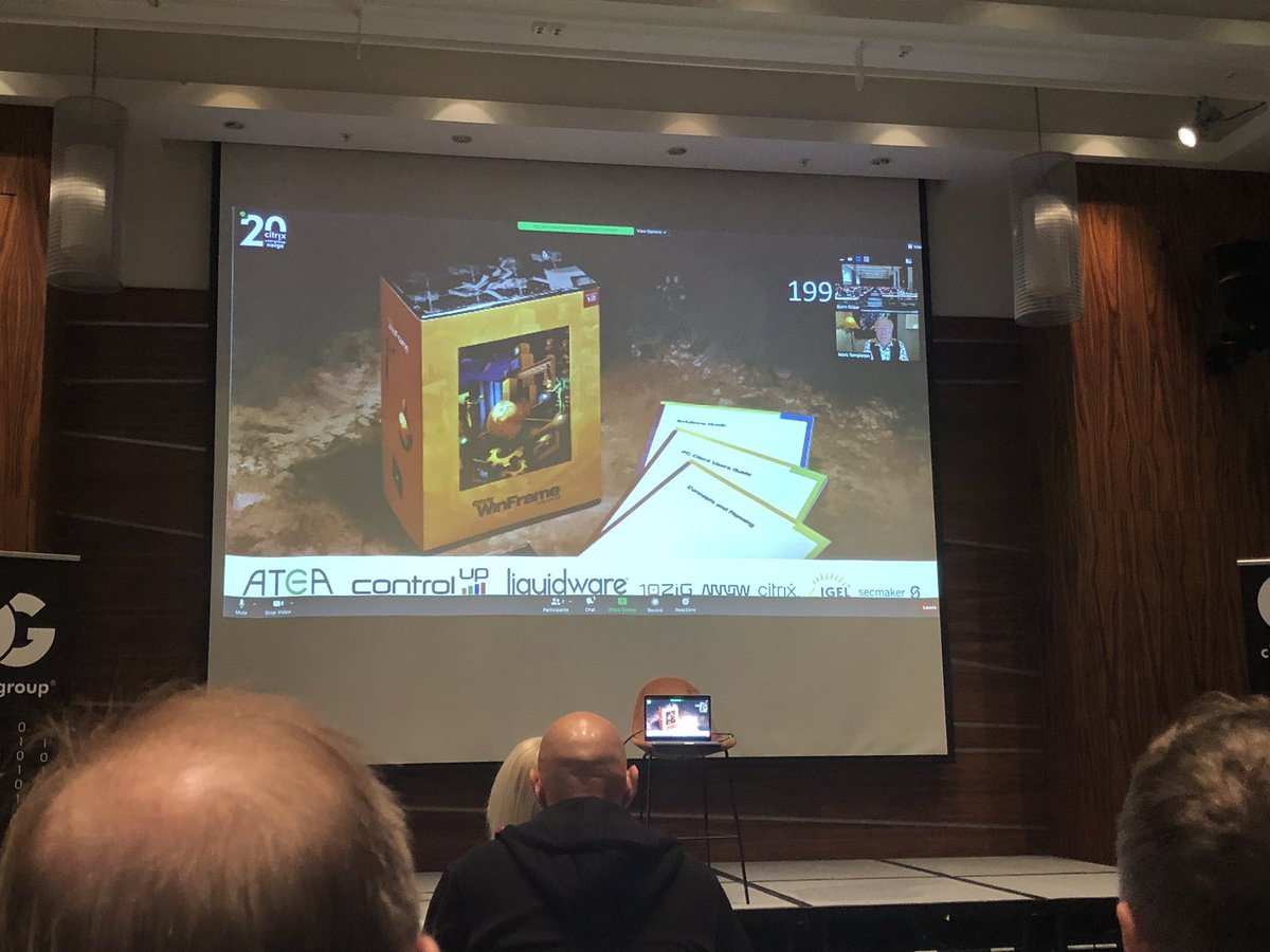 robbeekmans's tweet image. Winframe 1.6 in the keynote of #CUGTECH. My 1st encounter with Citrix. Yes, I’m that old.