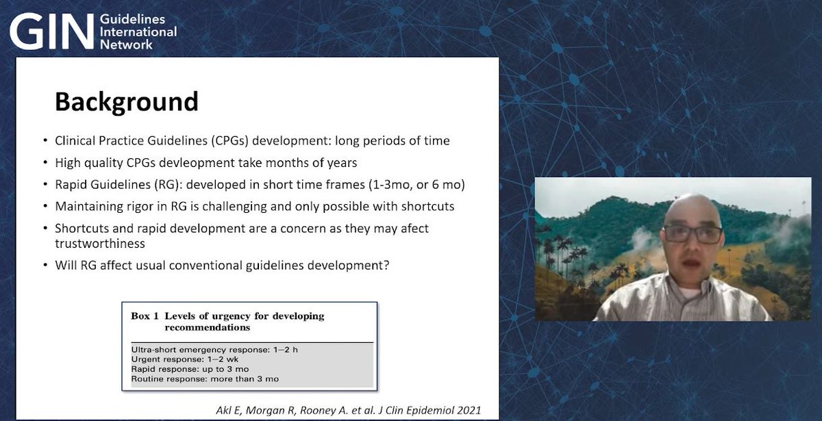 gin_member's tweet photo. Welcome to day 2 - thanks so much to everyone for joining our plenary today. We are delighted to have @IvanD_Florez presenting today!

#GIN2021Online
#rapidguidelines
#systematicsurvey
#checklist

Many thanks also to our moderators  @Tamarakredo and @Daniellep89 https://t.co/LnUoHZz8ZY