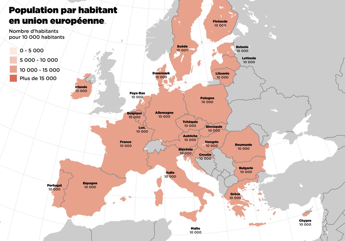 JulesGrandin's tweet photo. 🔴 Carte très importante 🔴

➡️ Population par habitant
en Union européenne (nombre d’habitants pour 10 000 habitants) https://t.co/Y7vmGmO6wo