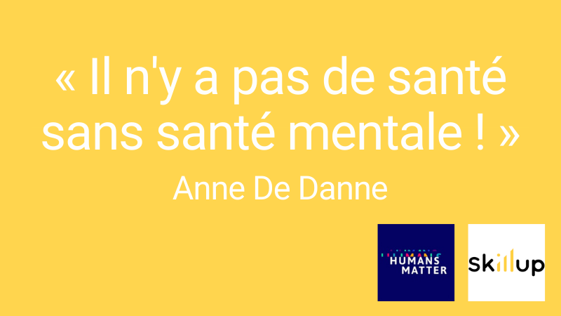#SantéMentale au travail par <a href="/humans__matter/">Humans Matter</a>

« Il n'y a pas de santé sans santé mentale ! »

Anne De Danne, Directrice Déléguée de la Fondation Fondamental

#RH