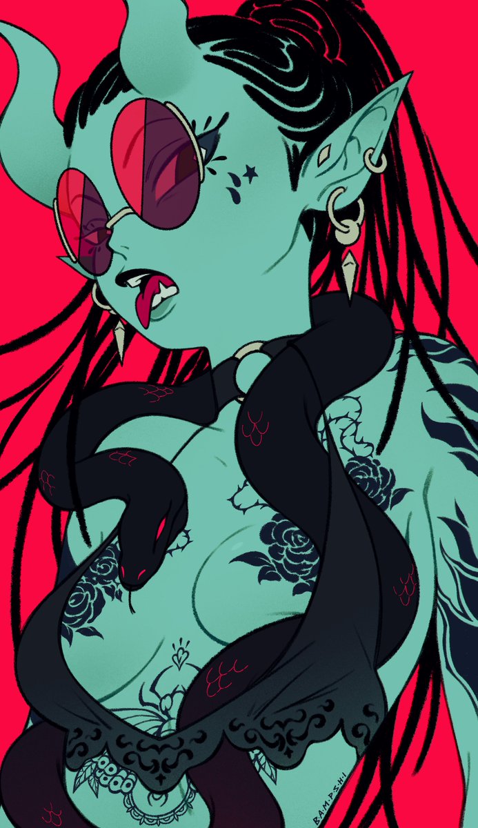 bampshi's tweet photo. #originalcharacter most fun OC to draw in a while https://t.co/Z22d1wnNFX