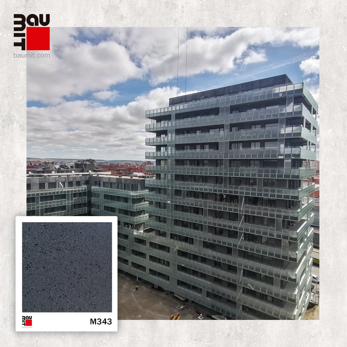 Finalizada la aplicación del #revoco MosaikTop M343 en el ático del edificio La Luz en Burgos, cuya primera piel está realizada con Baumit #SATE ProSystem.
Distribuidor: <a href="/aiburgaleses/">Aislamientos Burgaleses</a> 
Más sobre la nueva colección Natural Line en nuestro próximo tweet.
👉 baumit.es/solucion/facha…