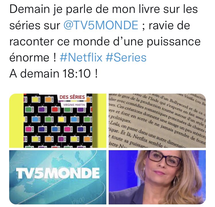 MedialabKBS's tweet image. C’est ce jour mardi notre prof @VirginieMartin_ décrypte le monde des séries sur @TV5MONDE @KedgeBS