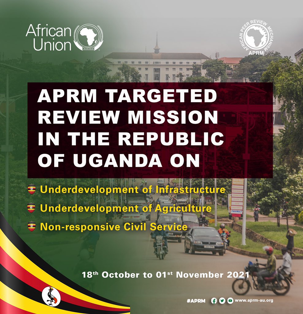 APRM-Uganda (@aprmuganda) on Twitter photo Here are the links to the documents for the ongoing #Uganda <a href="/APRMorg/">African Peer Review Mechanism (APRM)</a> #Targetedreview
1. Underdevelopment of Agriculture
aprmportal.com/www/session/03…
2. Underdevelopment of Infrastructure
aprmportal.com/www/session/65…
3. Nonresponsive civil service
aprmportal.com/www/session/a8…
<a href="/allankayongo1/">Kayongo Allan</a> Here are the links to the documents for the ongoing #Uganda <a href="/APRMorg/">African Peer Review Mechanism (APRM)</a> #Targetedreview
1. Underdevelopment of Agriculture
aprmportal.com/www/session/03…
2. Underdevelopment of Infrastructure
aprmportal.com/www/session/65…
3. Nonresponsive civil service
aprmportal.com/www/session/a8…
<a href="/allankayongo1/">Kayongo Allan</a>