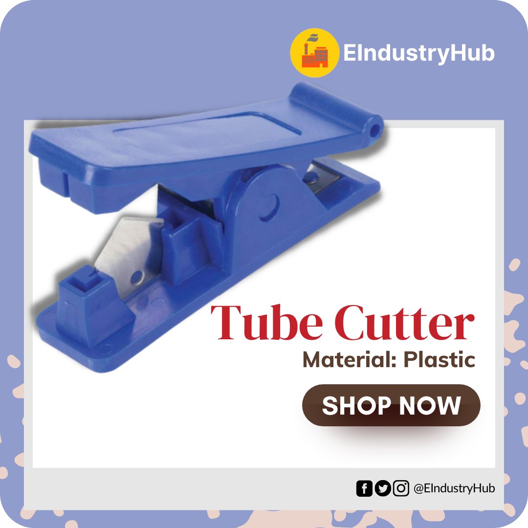 ✨ Tube Cutter

• This cutter gives a clean, precise and accurate cut.
• Material: Plastic

🛒Shop now: eindustryhub.com/tc01-plastic-t…
.
.
#PushInFitting #ButterflyValve #BallValve #FRL #PneumaticSystem #Hardware #PneumaticMalaysia #CoilHose