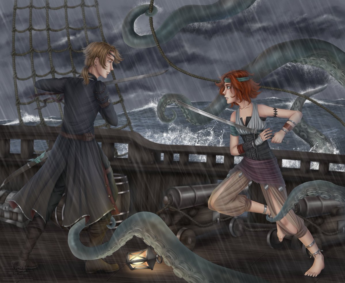 late_cool's tweet photo. Shingeki of the Caribbean in the Marley Islands, second year. Featuring my #OC, Naomi (@kaoru_n_k) and #Levi. 

#SNK #AttackOnTitan https://t.co/fOieOxSQW0