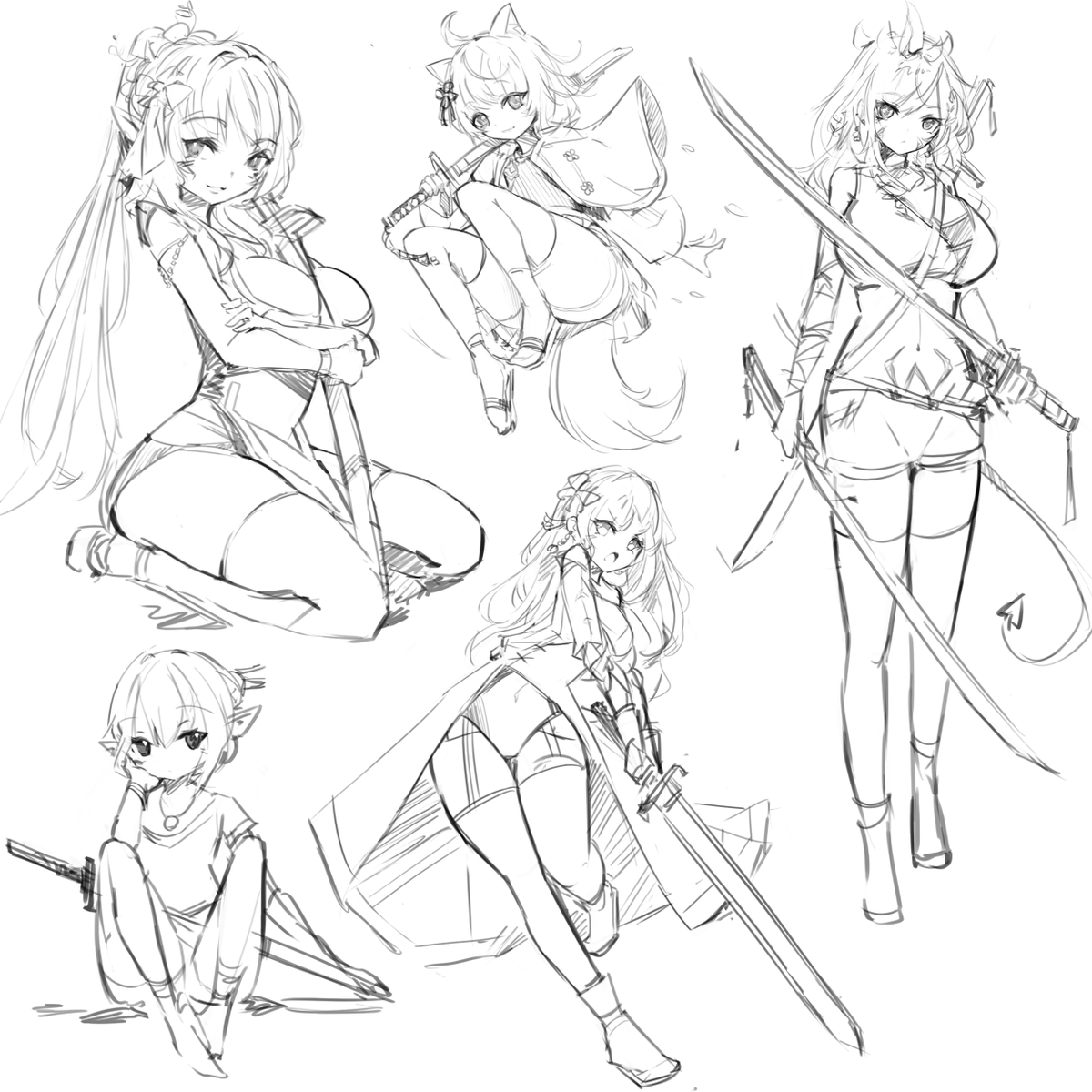 some recent sketches/doodles 🐊 