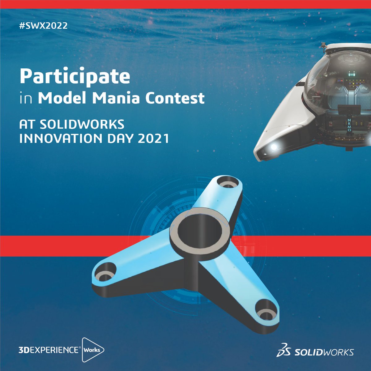 SOLIDWORKSIndia's tweet photo. The popular Model Mania Contest is back at #SOLIDWORKS Innovation Day! Join now.
Login at https://t.co/f5Yum7kzVi 
#SWX2022 #SOLIDWORKS #VirtualEvent #SOLIDWORKS2022 #3DEXPERIENCEWorks #CloudCompanion #3DSIndia #InnovationDay https://t.co/DET869b681