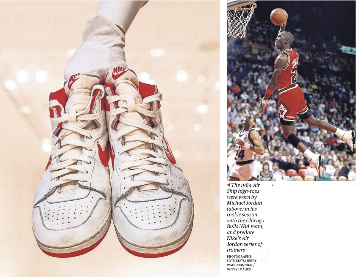 kooso12's tweet photo. If Leicester Diocesan Board owned this pair of Michael Jordan trainers it really could realise £1.5m for education from asset sales; unlike the only Open Space (OSSR designated by @HarboroughDC) in Church Langton which, despite trustees’ faith, will never be built upon #kooso https://t.co/47kG3GWCLb