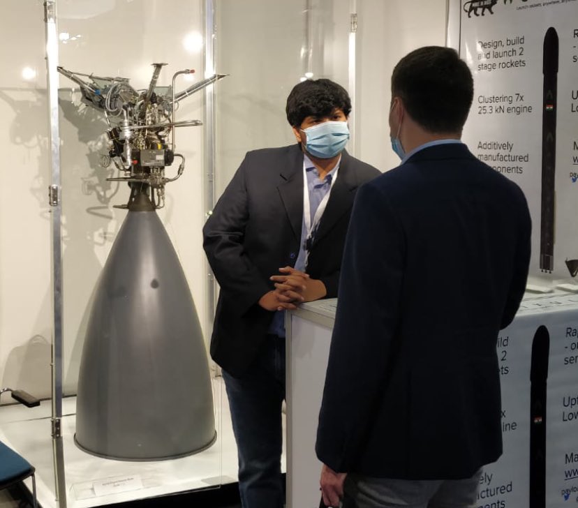 AgnikulCosmos's tweet photo. Humbled to be showcasing our full scale Agnilet engine for the 1st time at @IAC2021dubai @iafastro - Couldn’t have asked for a better stage for this reveal. Fully designed & #madeinIndia #IAC2021 #iac #DesignedInIndia #madeinIndiafortheworld @isro @IITMIC @iitmrp @EOSGmbH https://t.co/KihcGVkz6L