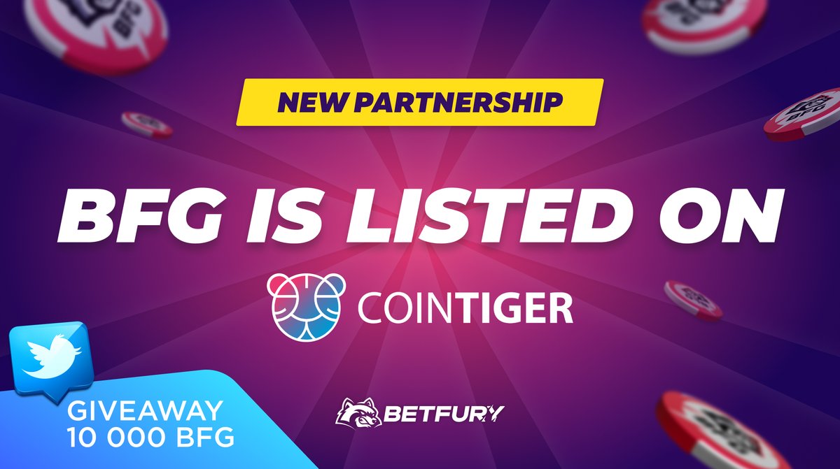 betfury_gaming's tweet photo. 🔥#BFG is Listed @CoinTigerEX 🐯

💸10 000 #BFG GIVEAWAY
3 Days, 1 Winner
⚡️Be registered on https://t.co/KwEmcQRW8C
⚡️Follow @betfury_gaming &amp; @CoinTigerEX 
🧡+ RT this post

https://t.co/n8KcMQM2u5
📈155 000 BFG Trading Competition
BFG price: $0.046
Trading Pair: #BFG/#USDT https://t.co/i5aMZm4J6A