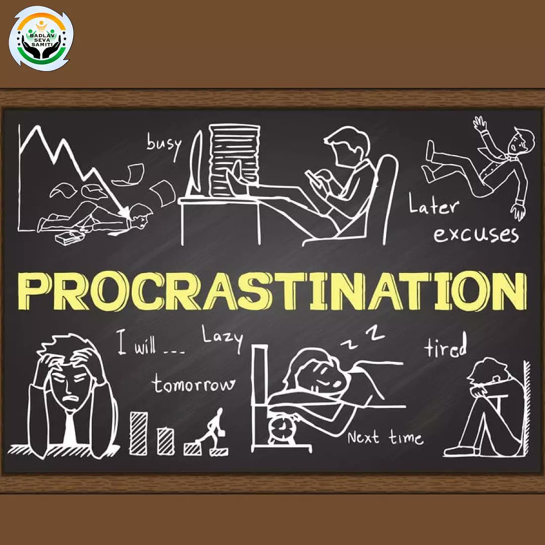 sam_hi26's tweet photo. Have you ever wondered why your day just goes by and you never get to complete your tasks? 

#procrastination #health #badlavsevasamiti https://t.co/SiIB2DD8Kn