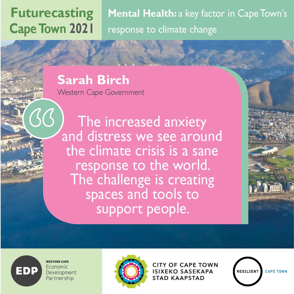 WCEDP's tweet photo. It’s natural to feel overwhelmed by the climate crisis. But how can cities support a collective response that promotes wellbeing? Join our next #futurecastingct event on 12 Nov 10am-11:30am More info | register: https://t.co/snxgtaJXup #mentalhealth #ecoanxiety #climatechange https://t.co/fwoWwphZlI
