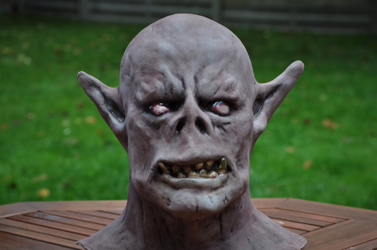 Gwedo20's tweet photo. First full head mask complete, this is Nord and he is ready for Halloween!  Process shots on my Instagram 

https://t.co/L7wS6vI2lC

#Halloween #halloweencostume #MonsterMask #MONSTERS #Surrey #sculpture #sectatorcreator https://t.co/kPGU9JADoS