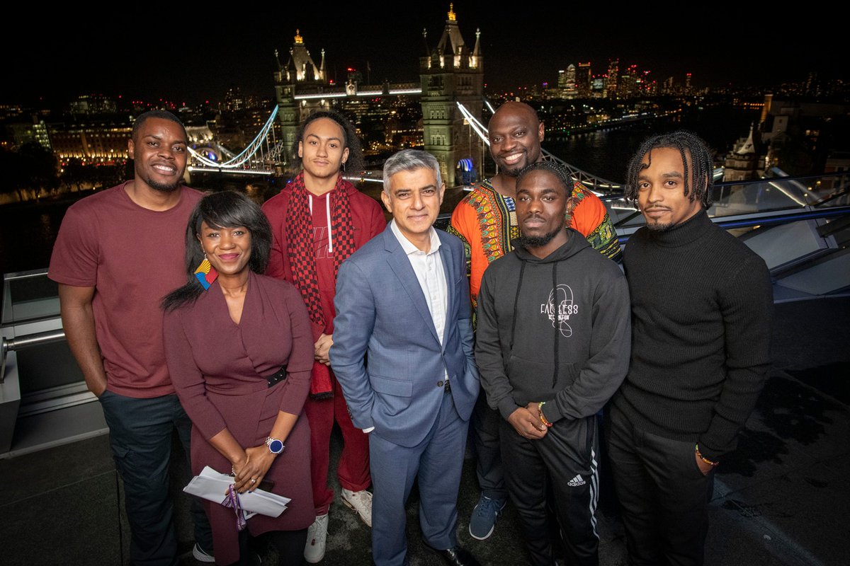 MayorofLondon's tweet photo. Wonderful to host the annual Black History Month reception at City Hall last night with @Debs_WB, celebrating the immense contributions of Black Londoners to our city. https://t.co/yY0I3jf12U