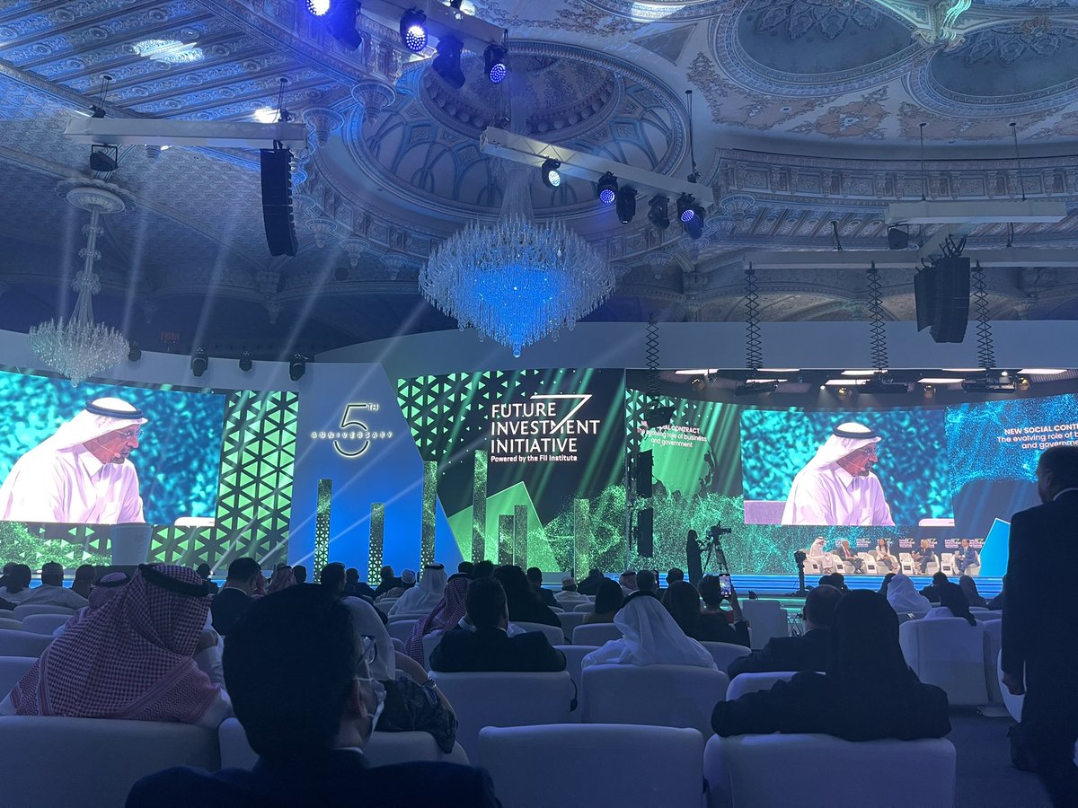 AAttiga's tweet photo. Interesting debate at @FIIKSA on role of the business community; there  is no doubt a need  for  a social contract  to push for a more inclusive role of the invester and business community to advance social agendas. #ESG ##CarbonCapture #investing #energytransition https://t.co/A1SWtRCbpC