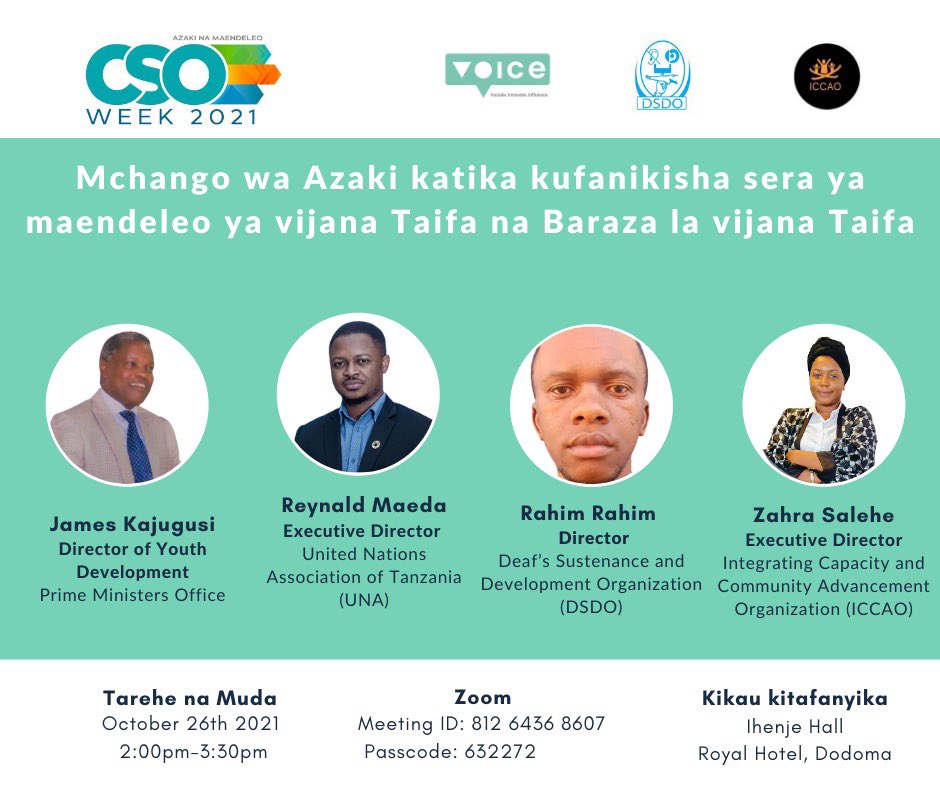 neppy's tweet image. Hii sio ya kukosa.!!! 

Karibu, ushiriki katika mjadala utakaofanyika hii leo . 

MADA: Mchango wa azaki katika kufanikisha sera ya maendeleo ya vijana Taifa na baraza la vijana Taifa. 
#CSOWeek2021 
#HakunaChetuBilaSisi
