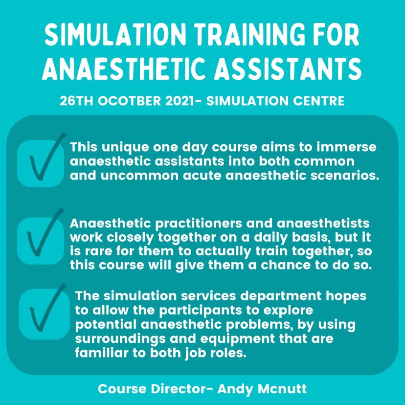 UHBWSimulation's tweet photo. Today we are running our Simulation Training for Anaesthetic assistants course! Keep an eye out for pictures and updates of what will be going on #simulationtraining #anaesthetic #supernhs https://t.co/eXA5ibSFzS