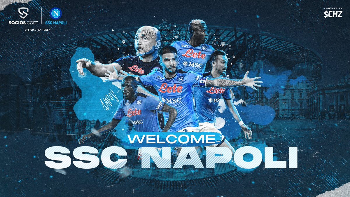 sscnapoli's tweet photo. 📃 La SSC Napoli è lieta di annunciare una nuova partnership con https://t.co/G6qvYwIDI8. 
Welcome to SSC Napoli, @socios!

Leggi il comunicato stampa 👉 https://t.co/zviCUzoK4C https://t.co/17QWKgkpkK