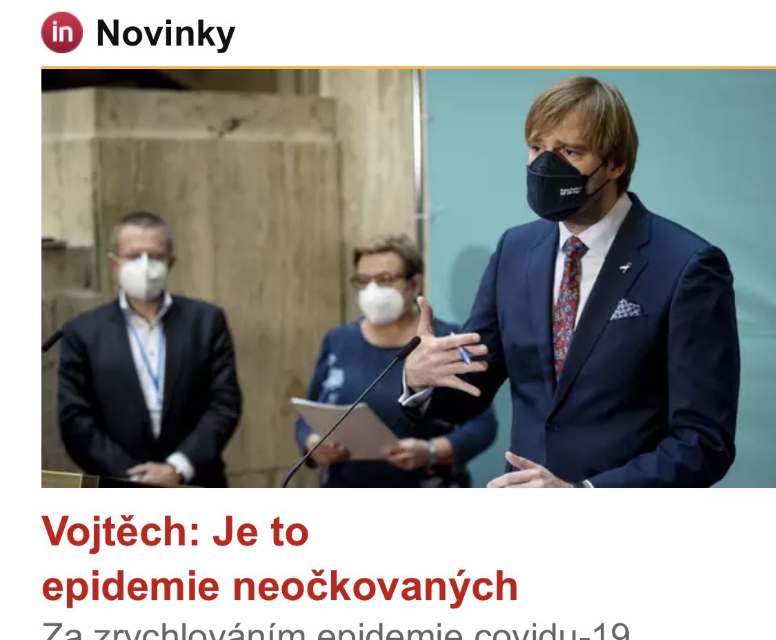 Epidemii šíří i očkovaní, ale náš ministr tvrdí opak. 
Většina diagnostikovanych je neočkovaná. Jenomže očkovaní se netestují.