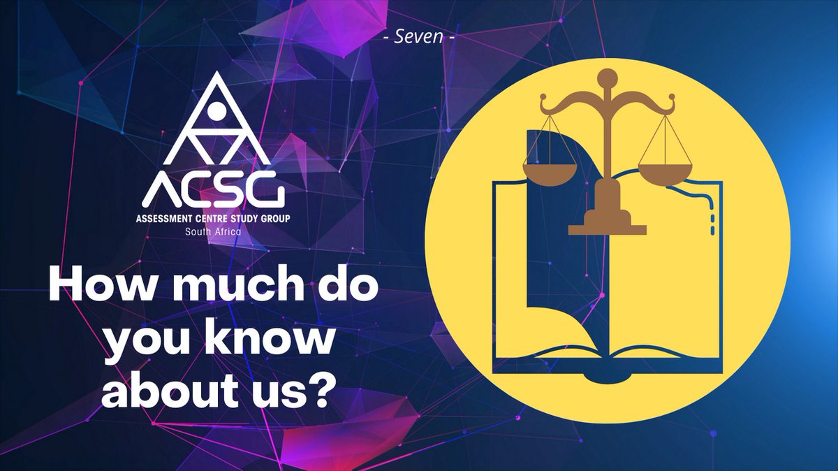 ACSG_SA's tweet photo. ACSG OBJECTIVES 7: Maintaining the Legal Companion for Assessment Centres (ACs) and the South African Law

Download the legal companion from: https://t.co/PPX9q0V4Fk

#sa_acsg #assessmentcenters #humanresources #recruitment #talentmanagement https://t.co/JpeokO4hoF
