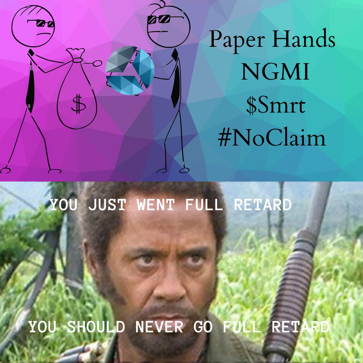 CryptoTopboy's tweet photo. @0xSmartCoin Paper hands NGMI.
💎 👐 Only.
$smrt $smrtr @0xSmartCoin
#getSMRTr #Noclaim
#Youjustwentfullretard https://t.co/rSCNgSZhA5