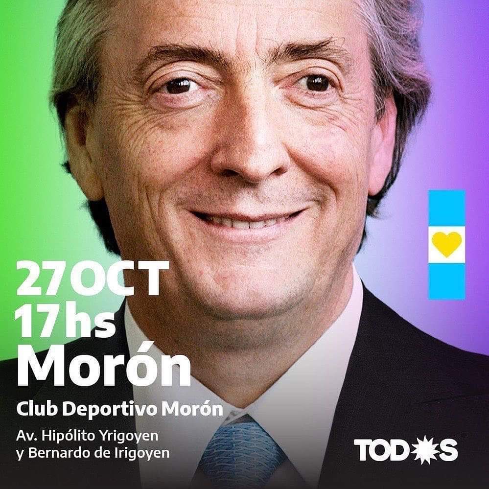 MedagliaUC's tweet photo. 🇦🇷 Este miércoles 27 de octubre desde las 17h recordamos a Néstor Kirchner en el estadio de Deportivo Morón.

#TodosConNéstor ❤️✌🏽
#PeronismoMilitante https://t.co/tDW8memGdg