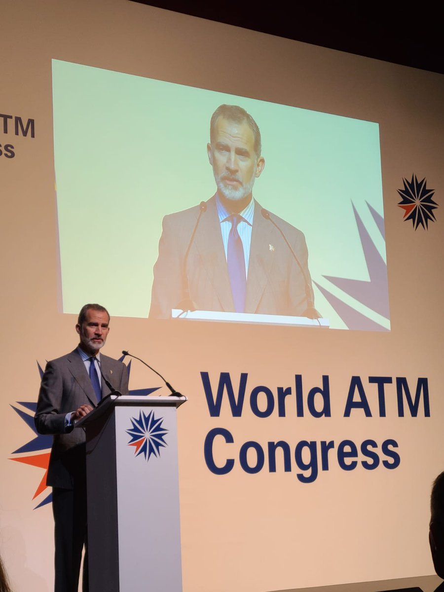 AirspaceWeek's tweet photo. "Both the air navigation and drone industry’s coming together at the same event undoubtedly reflects the commitment this Congress has to seriously and effectively tackle the wide range of challenges the future holds for all of us."

HM, the King of Spain, Felipe VI https://t.co/vDZg3n89bg