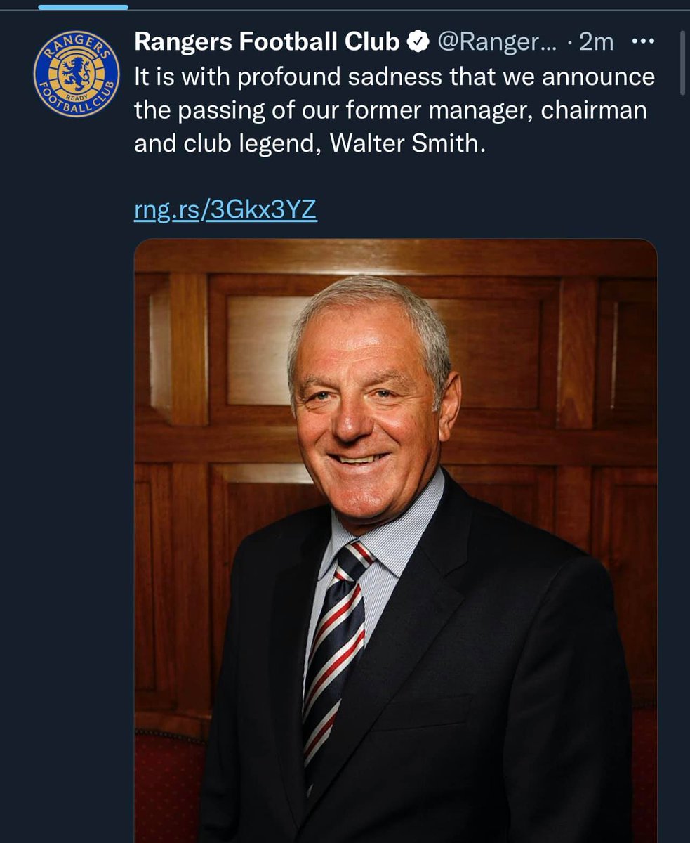 stevanhogg's tweet photo. RIP Walter Smith  #WalterSmith https://t.co/4ETaA37cHm