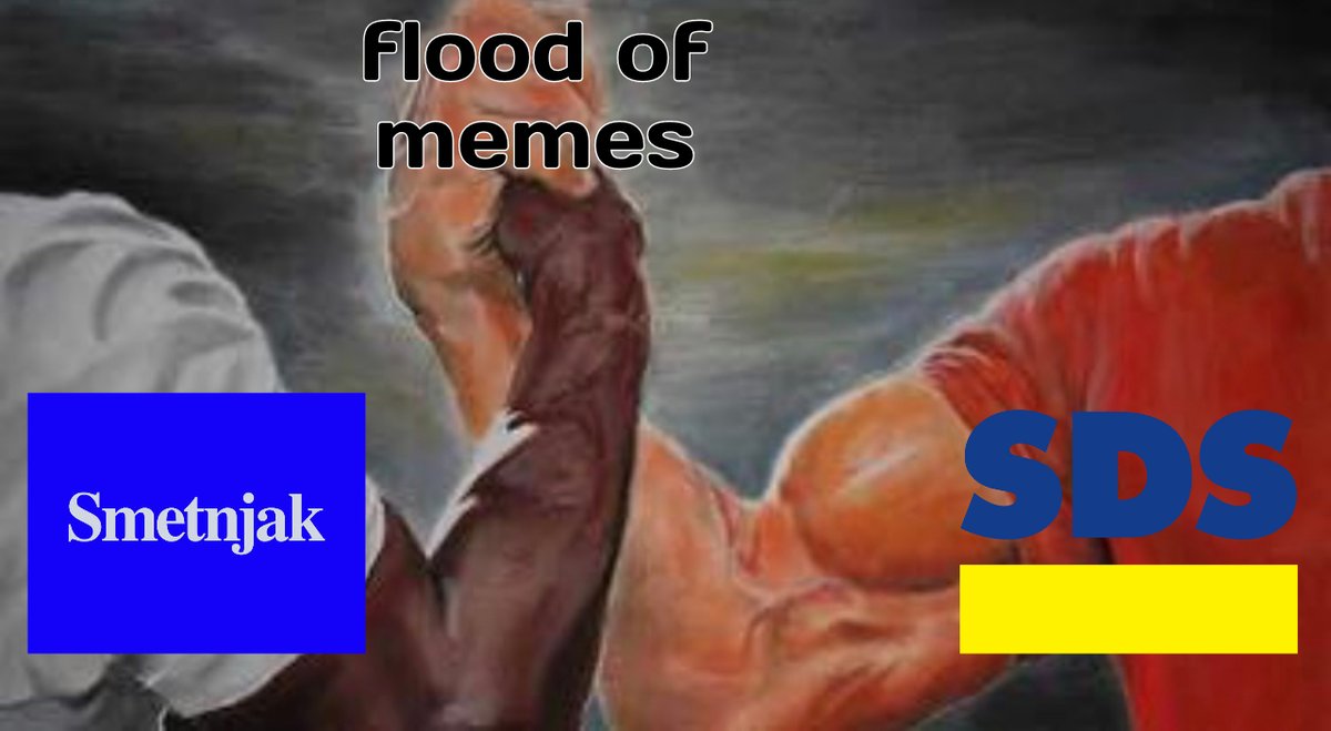 Smetnjak's tweet photo. We don't call it satire, we call it creative collaboration

#sds #smetnjak #epichandshake https://t.co/P4fMM9YUT5