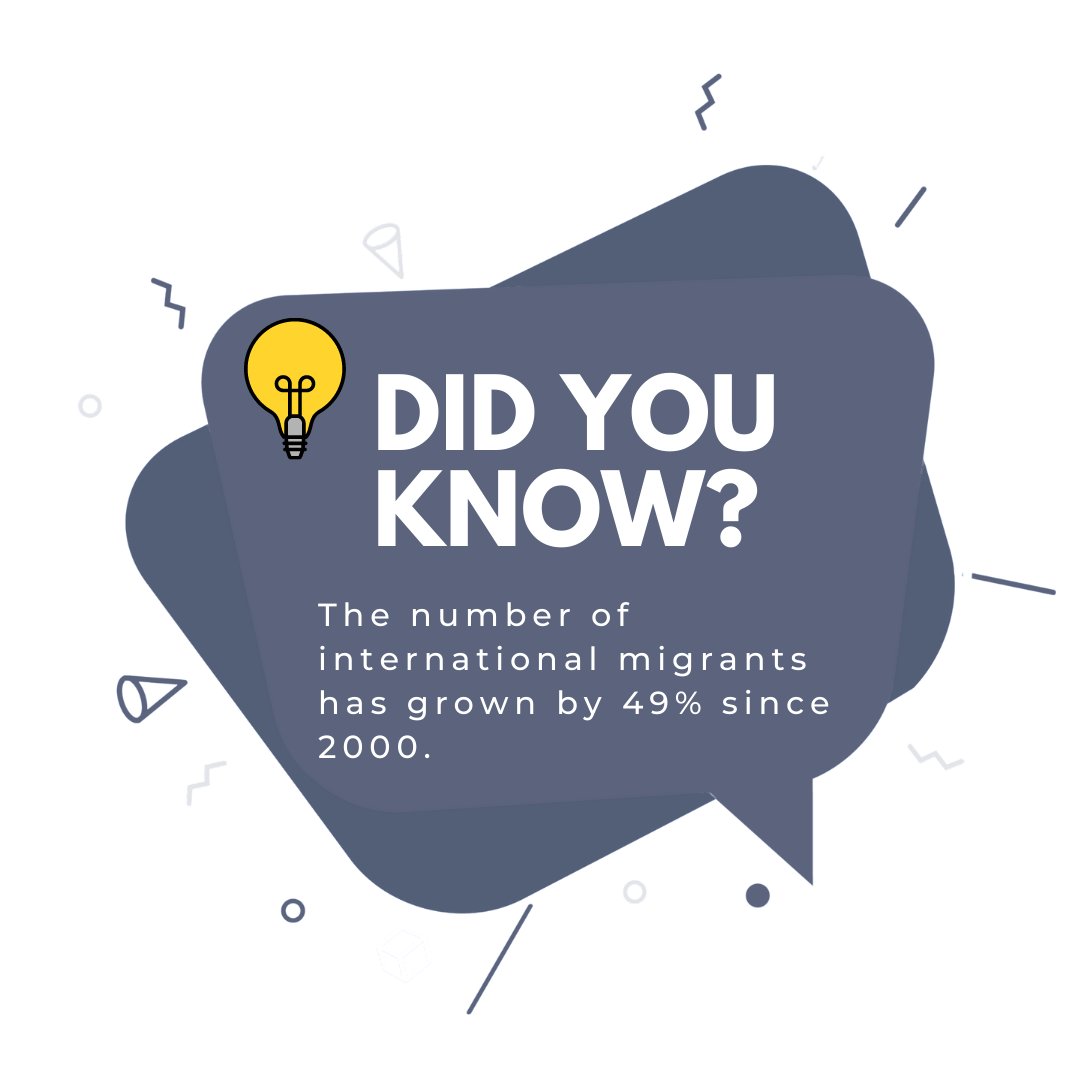 InclusiveEU_'s tweet image. #Didyouknow? 💡
The number of international migrants has grown by 49% since 2000, going from 2.7% to 3.4% of the world’s population. Migration is set to increase in the coming years because of climate change, conflict, and more. 
Follow us for more! 
#InclusiveEurope