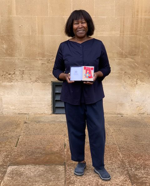 ArmatradingJoan's tweet photo. Just received my CBE at Windsor Castle. Princess Ann residing Had a lovely chat. Exciting morning. Met really nice people being given honours nurses, people helping in combatting loneliness, military, climate change, to dance. Well done everyone congratulations on your gong. https://t.co/wsPb6scJvr