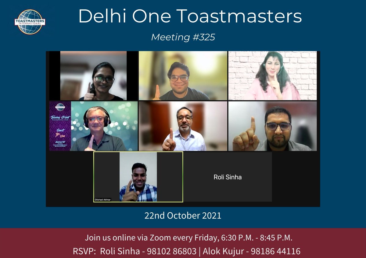 Here's the glimpse of the Meeting #325 themed Mock Evaluation Contest in which our special guest Rupinder Singh, DTM as the Module Master gave insights on evaluating the speeches and Roli Sinha, DTM as our Contest chair hosted and showered light from her experiences.