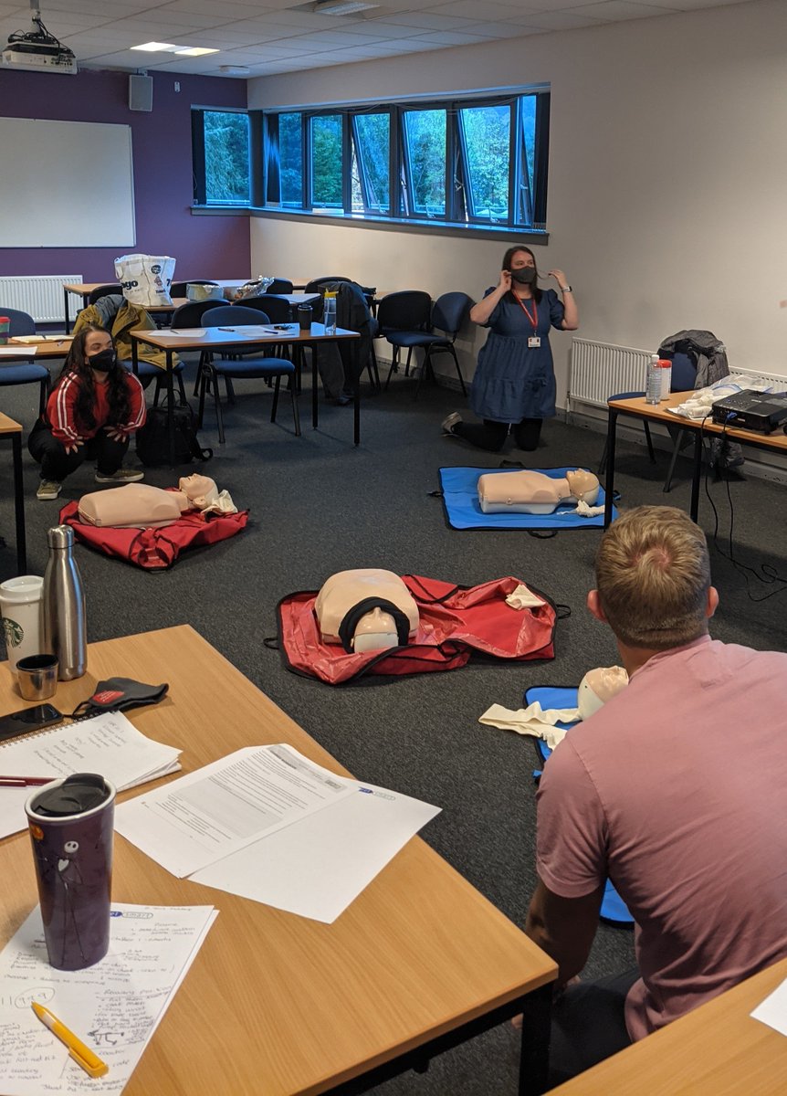 The Student Recruitment Team are undertaking First Aid Training today 👍🏼  Great to be back with colleagues and gain valuable information