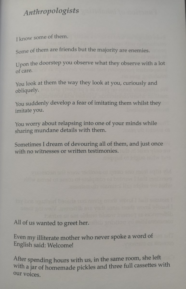 I start this week by sharing the poem ‘Anthropologists’ by Yousif Qasmiyeh, from his collection ‘Writing the Camp’ tinyurl.com/594wbjbz