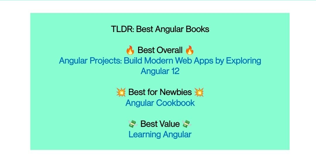 codewith_ahsan's tweet image. Great news!!! 🎉🎉
My book (Angular Cookbook) got listed as the best book for Angular newbies in this article.
realtoughcandy.com/angular-books/
#author #codewithahsan #angular #programming #contentcreator