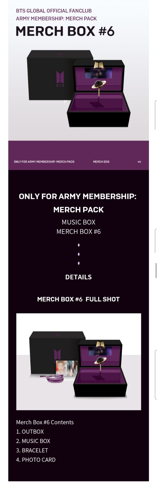 アイドル BTS MARCH BOX #6 BTS ARMY Membership Pack MERCH BOX #6 OFFICIAL MD Full Set