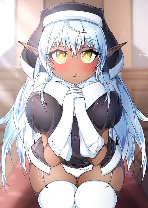 ダークエルフだけど神に仕えるシスターさん

その3 毎朝のお祈りの時間 #創作 