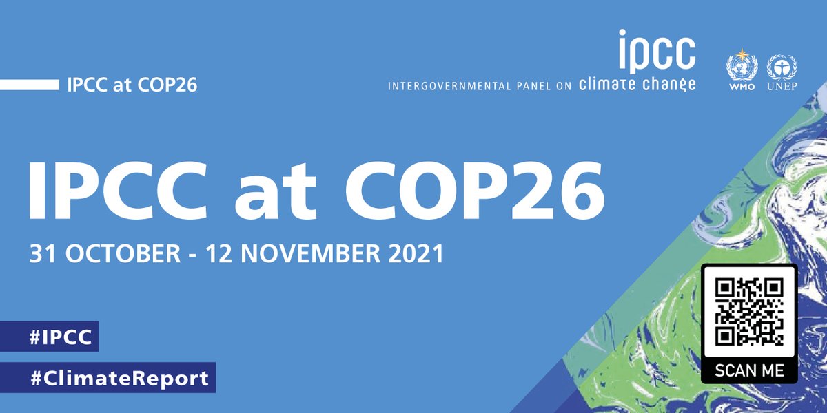 Join #IPCC at #COP26 in Glasgow! 
 
Throughout <a href="/COP26/">COP26</a> we will be live streaming a multitude of events covering all aspects of #climatechange from the #COP26SciencePavilion, jointly hosted by us, <a href="/WMO/">World Meteorological Organization</a> &amp; the UK @MetOffice.  
 
Read more ➡️ bit.ly/MACOP26