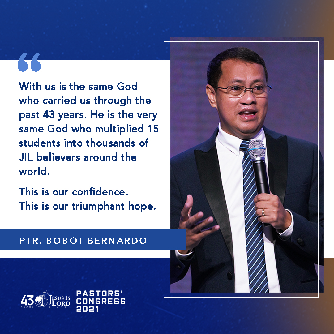 JILWorldwide's tweet photo. When we look back at the 43 years of God's ministry in the JIL Church, we see and acknowledge that the ever-abiding presence of God is our triumphant hope.
#JIL43PastorsCongress https://t.co/UWzPZiZ620