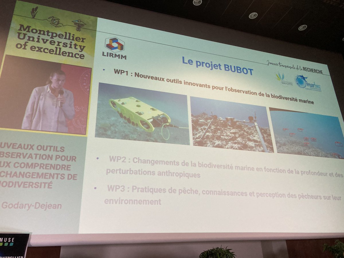 Présentation du projet Bubot par Karen Godary Dejean, quand la robotique permet de mieux comprendre les changements de la biodiversité marine @lirmm <a href="/PolytechMontp/">Polytech Montpellier</a> <a href="/PoleMipsMUSE/">Pôle MIPS</a> <a href="/umontpellier/">Université de Montpellier</a> @IsiteMUSE