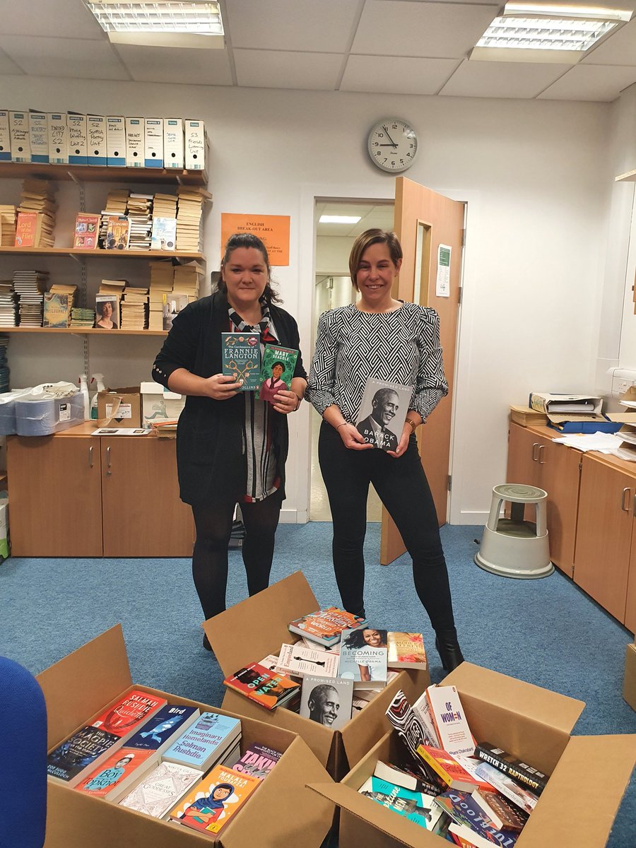 English_KHS's tweet photo. We are so grateful to @PenguinUKBooks for this incredible delivery! At @KirkintillochHS we are all about promoting and supporting inclusive reading. We cannot wait to display/get stuck into some of these titles. #litincolour #authorsofcolour #BLM #DiversityandInclusion https://t.co/5aQxqjcb69