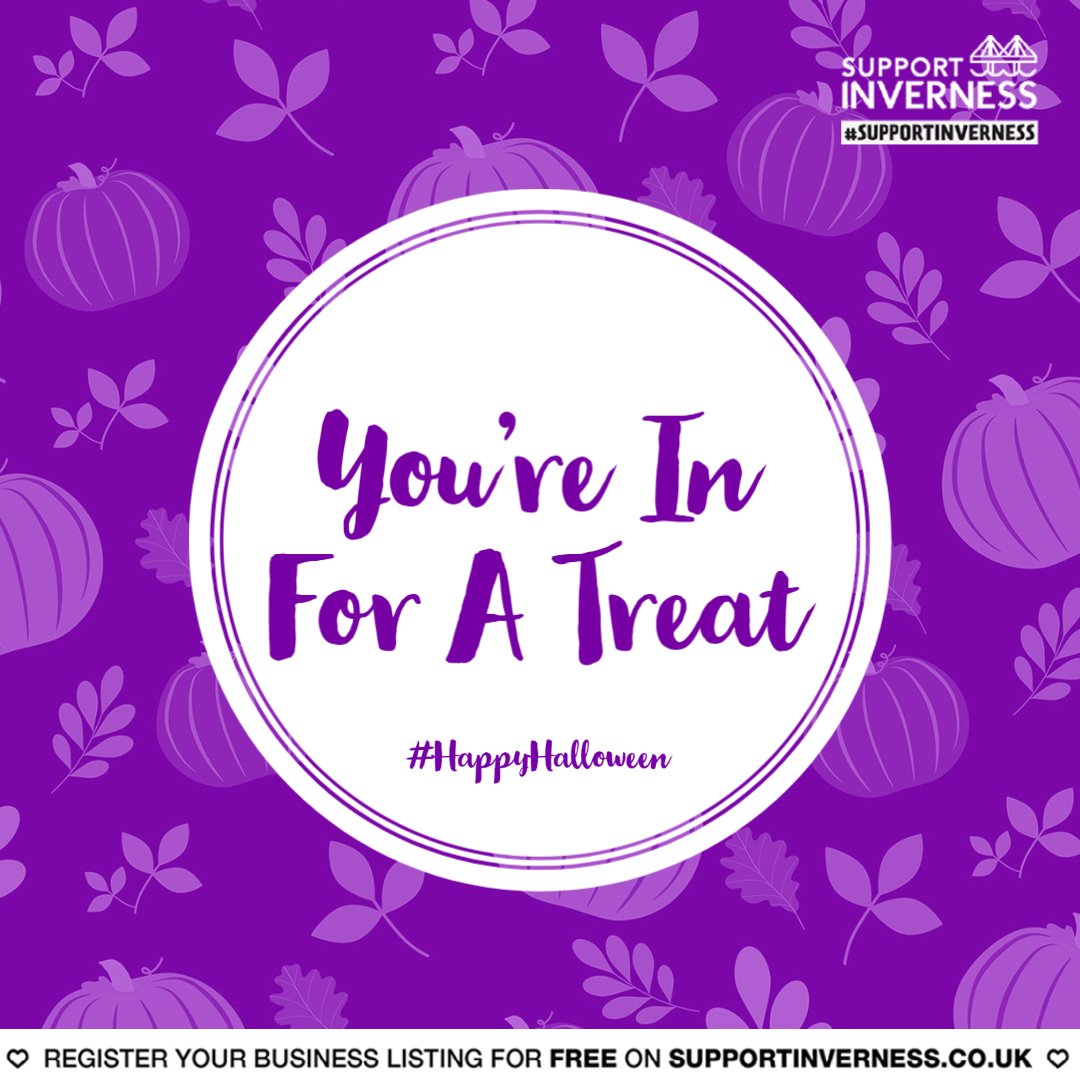 SupportInvernss's tweet photo. Whether you create spellbinding brews, offer deep conditioning potions or buff out what goes bump in the night - @SupportInvernss wants to hear from you! Let's keep sharing the love for local💜🧟‍♀️
https://t.co/HzqHpiRC9m
#SupportInverness #Local #Inverness #Halloween #TrickorTreat https://t.co/d6Oltl4o5d