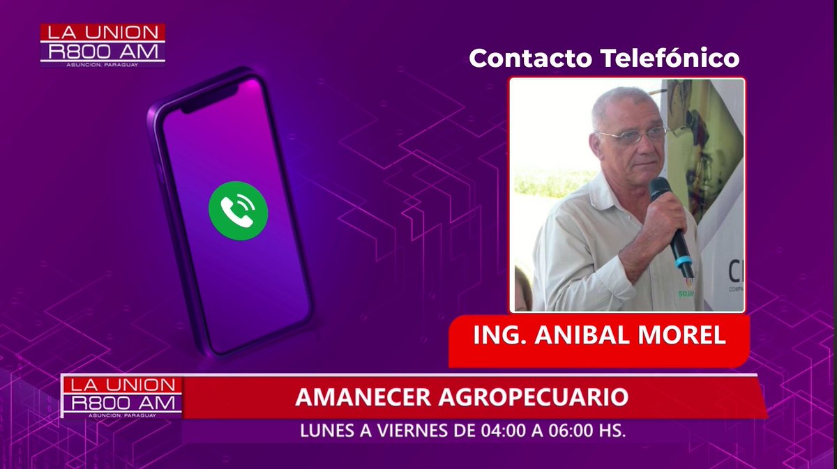 AmanecerAgroPy's tweet photo. Hoy conversamos con el Agr. Anibal Morel, un experto en fitomejoramiento, uno de los responsables del programa de mejoramiento de soja en el país, hablamos de las potencialidades de la #SOJAPAR desarrollada en conjunto entre el @INBIOPY y el @IPTA_Paraguay. https://t.co/fuV6kslByZ