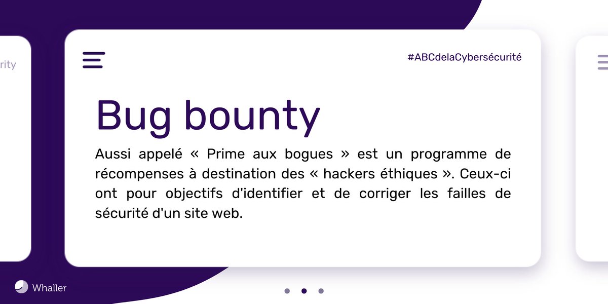 🕵🏼L’ABCdaire de la #cybersécurité continue ! 
Cette semaine c’est la lettre B comme… Bug bounty !
RDV sur le blog 👉🏼 my.whaller.com/sphere/pp6mxj/…

#moiscybersécurité #ABCdaire