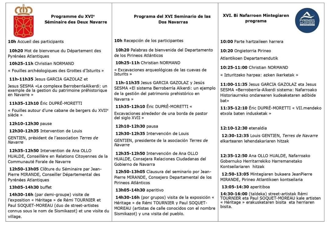 NavarreTerres's tweet photo. Le XVIe séminaire des deux Navarre vient de commencer.
Aupa !
#Navarra #BaxeNafarroa 
#Kultura https://t.co/26YpfGCVV7